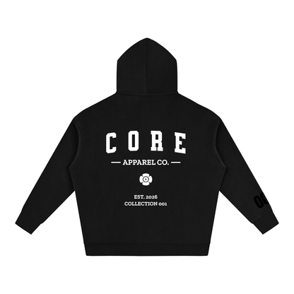 Black - Oversize Fleeced Hoodie